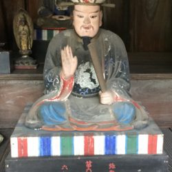 臨済宗 慈光院様 第六変成王像洗浄補筆