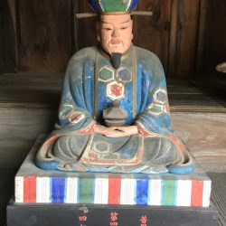 臨済宗 慈光院様 第四 五官王像洗浄補筆