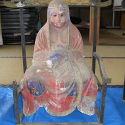 曹洞宗 安國寺様 達磨大師像洗浄